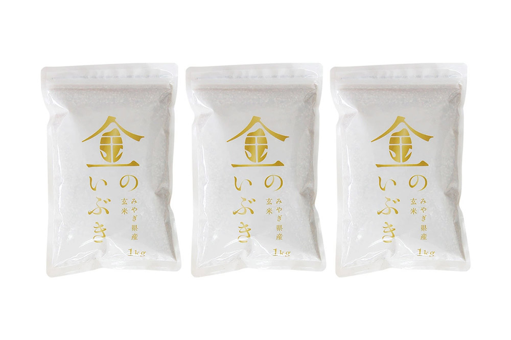米【玄米】金のいぶき 3kg（1kg×3袋）