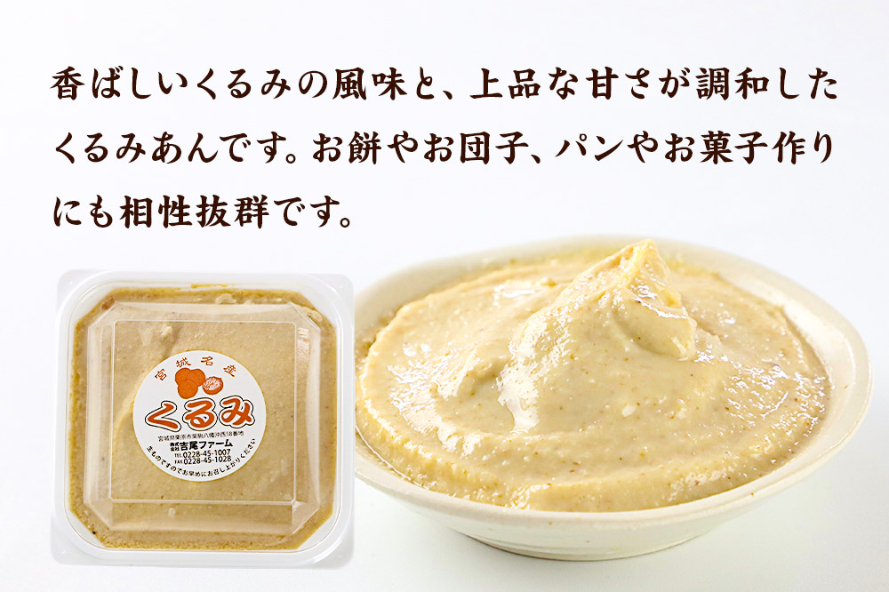 あん ずんだあん・くるみあん 各250ｇ×1個 計2個 あんこ 宮城 栗原市 冷凍 和菓子  和スイーツ スイーツ 製菓材料 ずんだ くるみ