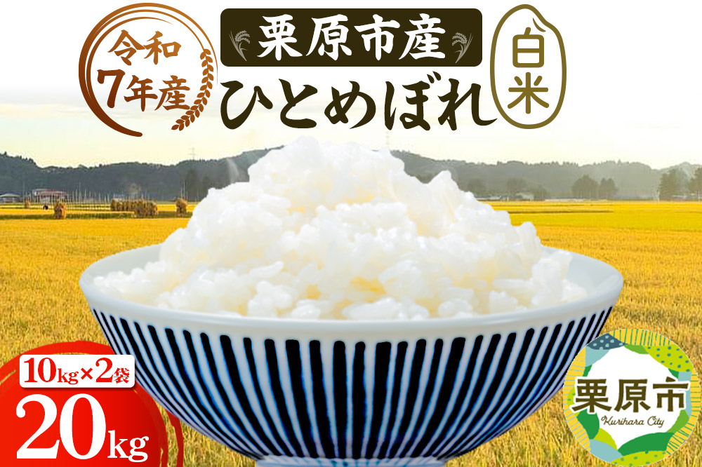 《令和7年産》【白米】栗原市産 ひとめぼれ 20kg （10kg×2袋） 精米 ブランド米 黒澤農産 宮城県 栗原市