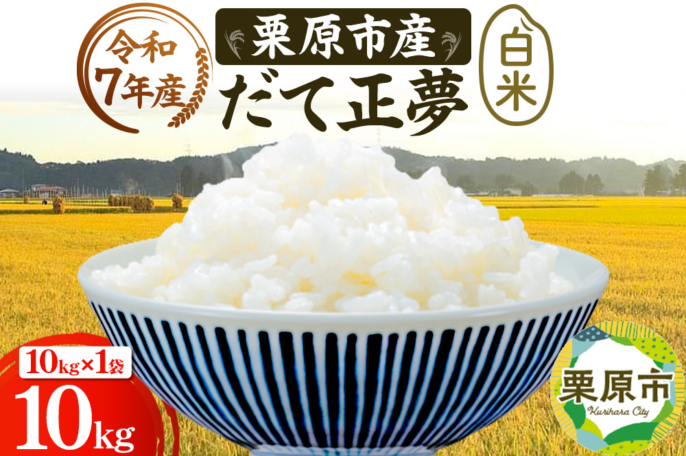 《令和7年産》【白米】栗原市産 だて正夢 10kg （10kg×1袋） 精米 ブランド米 黒澤農産 宮城県 栗原市
