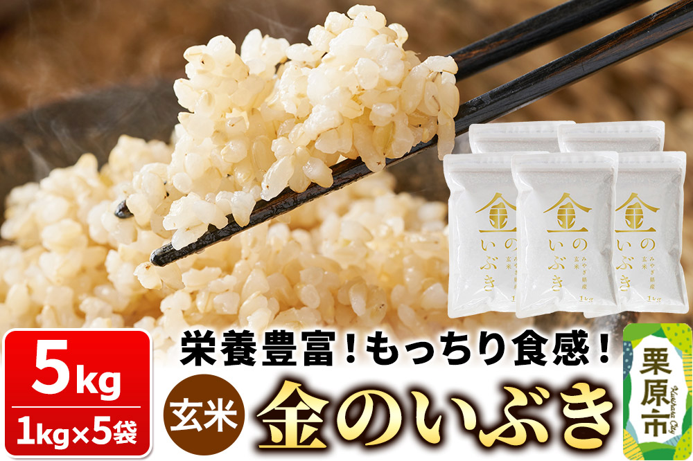 米【玄米】金のいぶき 5kg（1kg×5袋）