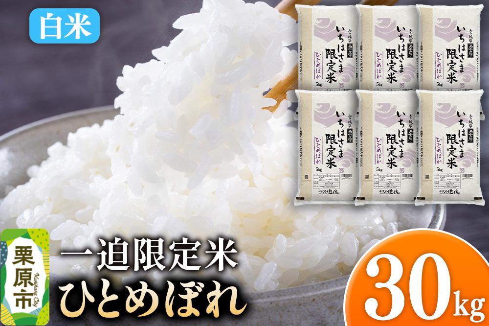 【白米】令和7年産 一迫限定米 ひとめぼれ 30kg（5kg×6袋）