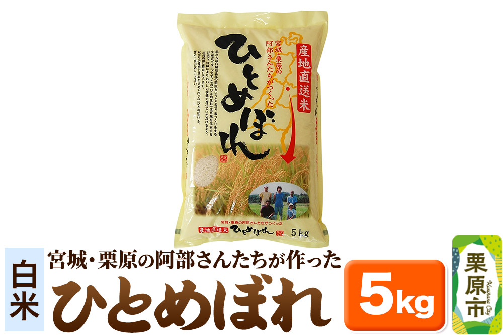 [白米]令和6年産 宮城・栗原の阿部さんたちが作ったひとめぼれ 5kg