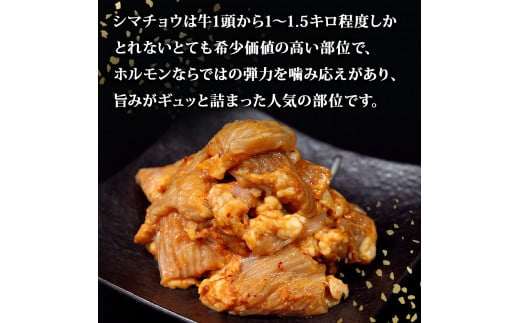 ホルモン 牛シマ腸 辛みそ味 1.8kg（300g×6パック） 〈希少部