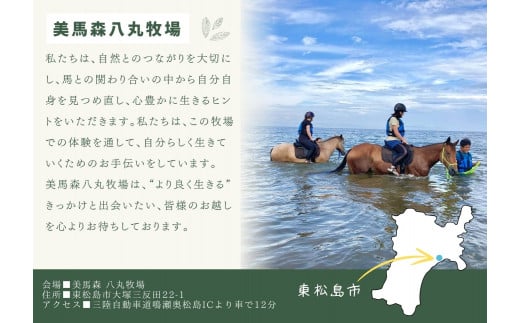 海での乗馬体験 ～ 初心者向け ～ オーシャンライディング 