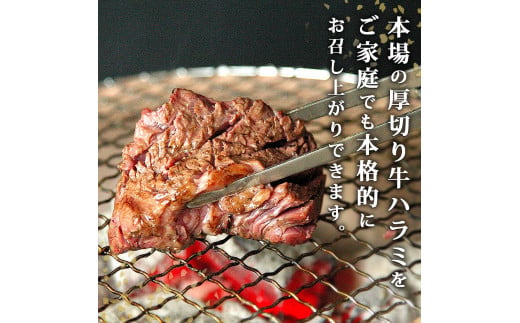 厳選 牛ハラミ 厚切り 500g 味付 急速 冷凍 1cmカット 牛肉 焼