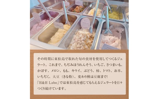 ジェラート 東松島のベストセレクトジェラート6個セット 