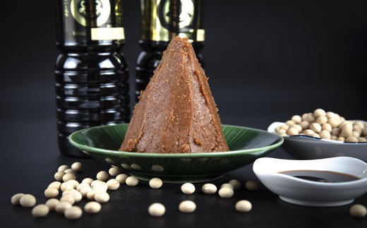 長寿味噌・醤油詰合せ 味噌1.4kg（長寿味噌700ｇ×2袋）、翁