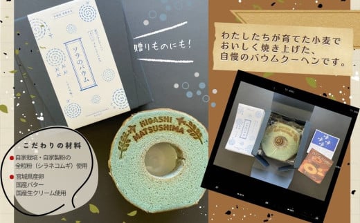 絶景バウムクーヘン 其の三 ソラのバウム ラムネ味 （全粒