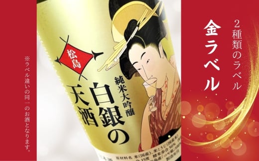 純米大吟醸 「 白銀の天酒 」合計2本セット 720ml × 2本 お酒 