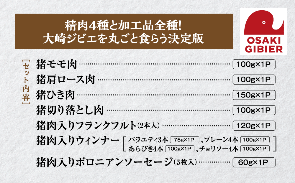 【大崎ジビエ】国産ジビエ認証取得｜プレミアムフルセット
