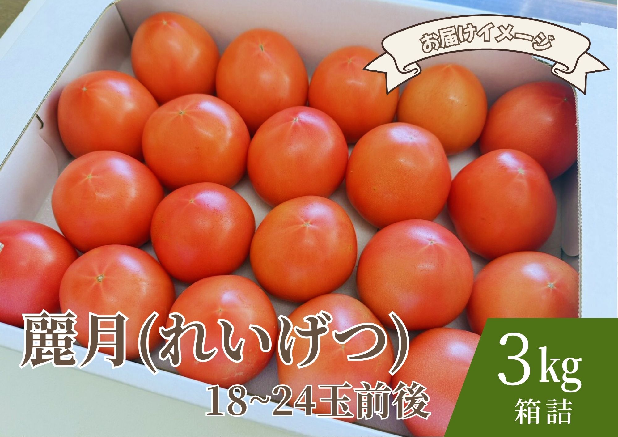 【糖度7度以上】麗月トマト 3kg｜冬期育ちの濃厚な甘み・産地直送の完熟トマト