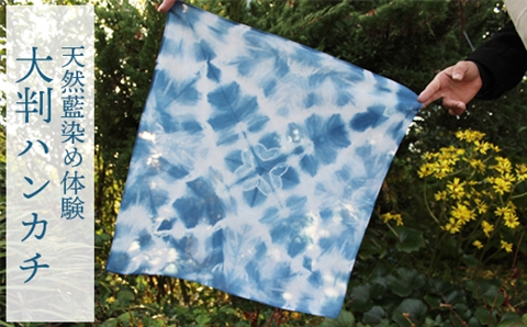 天然藍染め体験～大判ハンカチ