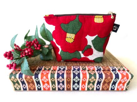 和小物2点セット (ぷっくりバッグ、ファスナーポーチ)｜手提げバック 小物入れ 手作り [0353]