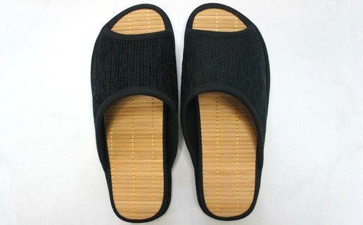 Ｄ型セノーテモールスリッパ　ブラック＜婦人用Ｌサイズ（約25cmまで）＞　【04301-0361】