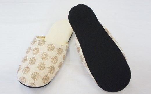 麻６重丸ソフトスリッパ　M（約24cm）・Lサイズ（約27cm）２足セット　【04301-0352】