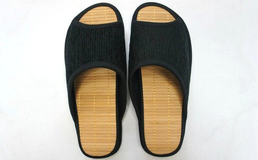 Ｄ型セノーテモールスリッパ　ブラック＜紳士用Ｌサイズ（約27.5cmまで）＞　【04301-0361】