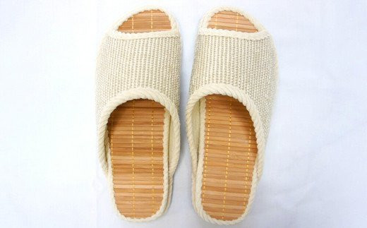 Ｄ型セノーテモールスリッパ　ベージュ　＜紳士用Lサイズ（約27.5cmまで）＞　【04301-0363】