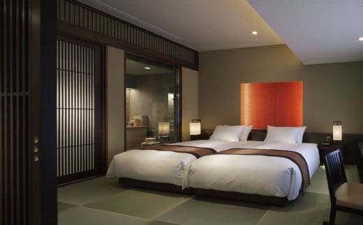 竹泉荘ジュニアプレミアスイート　平日ペア宿泊券（1泊2食付）　【04301-0298】