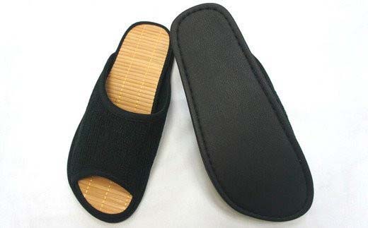 Ｄ型セノーテモールスリッパ　ブラック＜婦人用Ｌサイズ（約25cmまで）＞　【04301-0361】