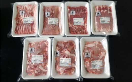 【定期便5か月】JAPAN X5種スライスセット1.8kg 【真空パック・ロース・肩ロース・バラ・モモ・小間】　【04301-0551】