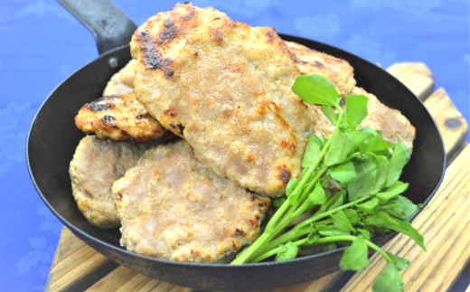 手作り粗挽きハンバーグ　＜蔵王町産豚肉「JAPAN X」使用＞　【04301-0168】