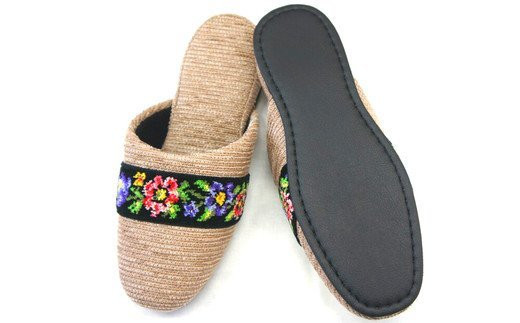 シェニールモール織吊込スリッパ（約25cmまで）＜カラー：ベージュ＞　【04301-0365】