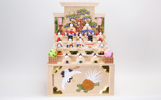 蔵王一刀彫 『段雛』　【04301-0153】