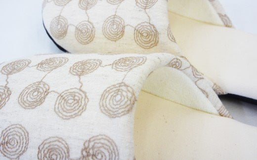 麻６重丸ソフトスリッパ　M（約24cm）・Lサイズ（約27cm）２足セット　【04301-0352】