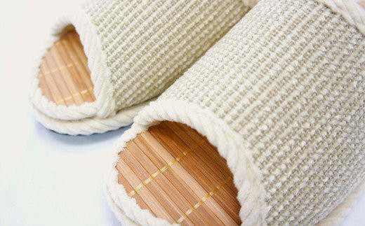 Ｄ型セノーテモールスリッパ　ベージュ　＜紳士用Lサイズ（約27.5cmまで）＞　【04301-0363】