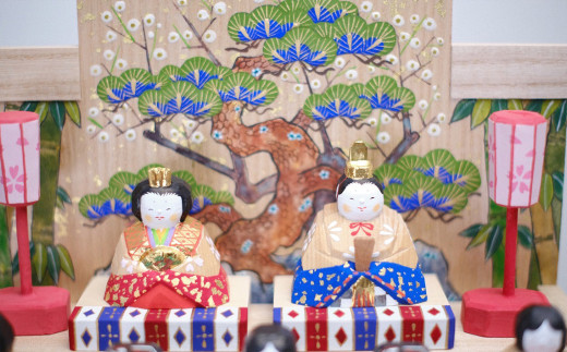 蔵王一刀彫 『段雛』　【04301-0153】