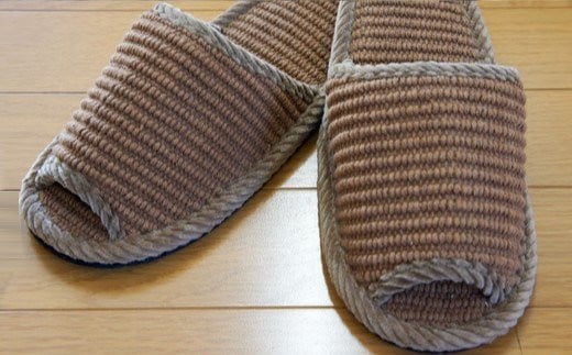 スリッパ2足セット　＜インドコットン・フェルト底・Ｍサイズ(約25㎝まで)＞　【04301-0344】