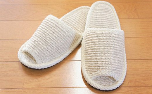 スリッパ2足セット　＜インドコットン・フェルト底・M（約25cm）Lサイズ（約27cmまで）＞　【04301-0350】