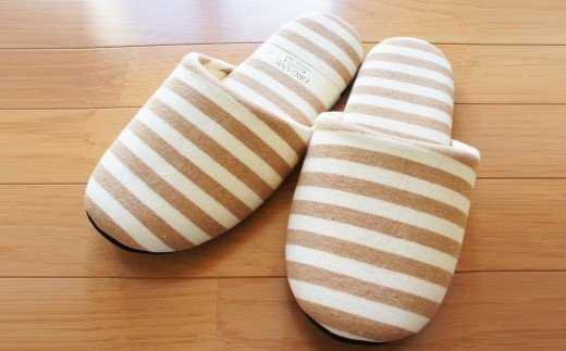 オーガニックコットンソフトスリッパ　M（約24cm）・Lサイズ（約27cm）2足セット　【04301-0351】