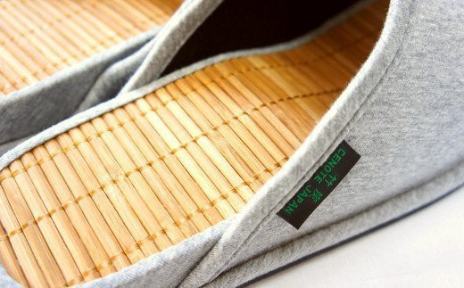 D型セノーテニット竹炭スリッパ　グレー＜紳士用Ｌサイズ（約27.5cmまで）＞　【04301-0359】