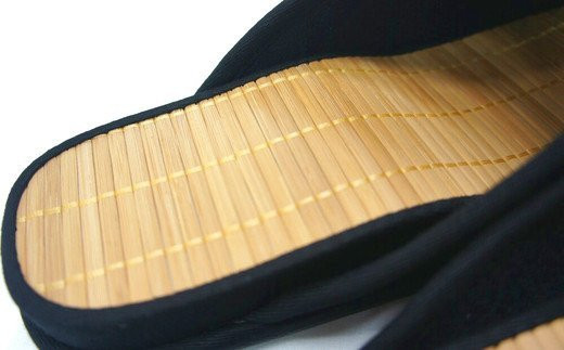 Ｄ型セノーテモールスリッパ　ブラック＜紳士用Ｌサイズ（約27.5cmまで）＞　【04301-0361】