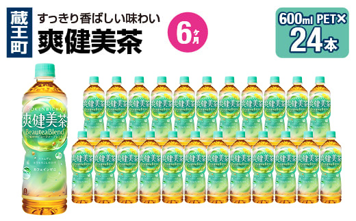 【6か月連続お届け】爽健美茶　600ml PET×24本　【04301-0697】