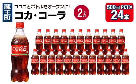 【2か月連続お届け】コカ・コーラ　500ml PET×24本　【04301-0699】 2か月定期便 500mlPET×24本