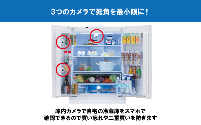 冷蔵庫 庫内カメラ付き 503L IRGN-C50A-W ホワイト 大型 大型冷蔵庫 両開き 6ドア フレンチドア 2段冷凍室 171L 急速冷凍 自動製氷 大容量 アイリスオーヤマ