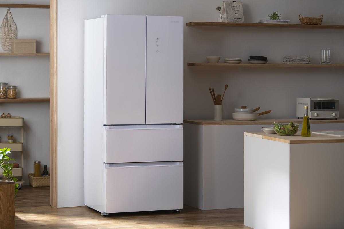 冷蔵庫 418L 大型冷蔵庫 IRGN-42A-W アイリスオーヤマ 家電 ファン式 冷凍冷蔵庫 冷凍庫 自動霜取り 霜取り 霜取り不要 フレンチドア 観音開き 大容量 冷蔵保存 冷凍保存 急冷 冷蔵 冷凍 ストッカー 電化製品 アイリス 宮城 宮城県 大河原町