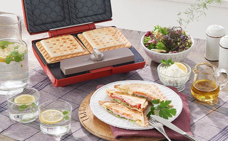 マルチサンドメーカーダブルサイズ IMS-902-R レッド