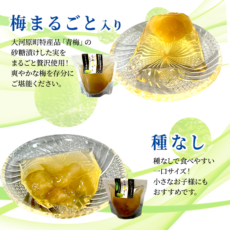 大河原の梅と清水のゼリー うめ果りり ４個入り