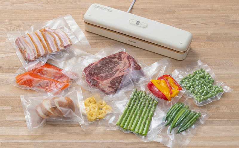 真空保存フードシーラースリム VPF-S50 ホワイト キッチン用品 調理家電 アイリスオーヤマ 真空パック機 真空パック器 フードシーラー 真空シーラー 家庭用 真空 備蓄 米 保存 脱気 包装 梱包 酸化防止