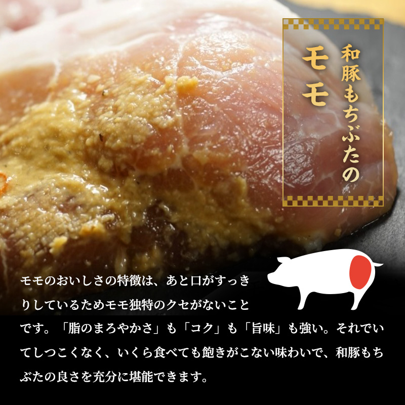 和豚 もちぶた モモ 味噌漬け 塩糀漬け 120g × 各3枚 もち豚 豚肉 ポーク お肉 肉 豚 ぶた ブタ ロース もも肉 精肉 加工肉 アウトドア