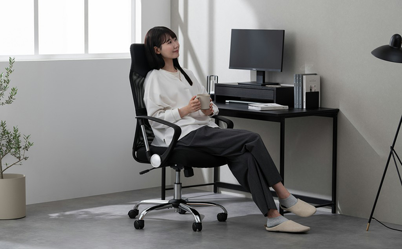 オフィスチェア 椅子 メッシュバックチェア ハイバック OFC-MBHR ブラック アイリスオーヤマ メッシュ メッシュ チェア リクライニング コンパクト 肘付きイス いす おしゃれ デスクチェア