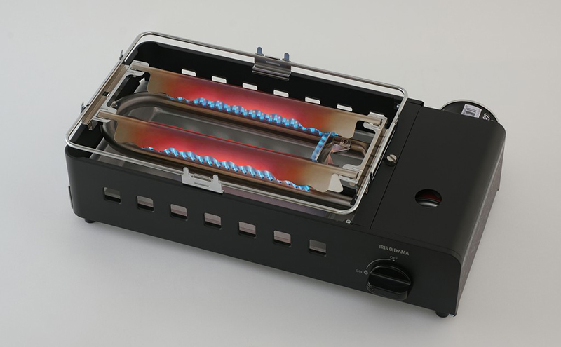 カセットコンロ アウトドア 炉端焼き カセットコンロ炉端焼き IGC-R1 チャコール アイリスオーヤマ 防災 災害用 バーベキュー キャンプ コンパクト 卓上 焼肉 BBQ 網焼き 炉ばた焼き 炉ばた 卓上コンロ ガス