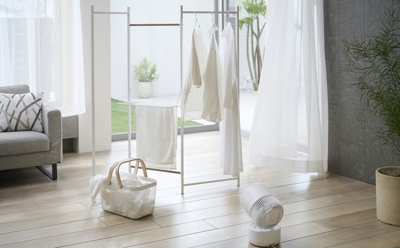 サーキュレーター DC円柱型 15cm PCF-CD15TECA-W ホワイト dc アイリスオーヤマ 首振り 上下左右 自動首振り 洗える 丸洗い 全分解 工具不要 分解 省エネ パワフル送風 衣類乾燥 部屋干し dcモーター リモコン付 WOOZOO