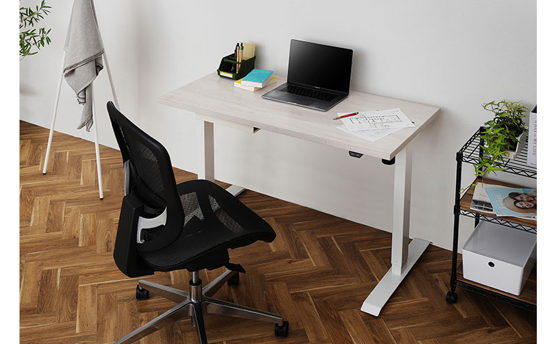 テーブル 電動昇降テーブル DST-1200 ホワイト 昇降テーブル 電動 高さ調節 テーブル 無段階調節 オフィスデスク パソコンデスク 電動  デスク 立つ 座る 仕事 アイリスオーヤマ