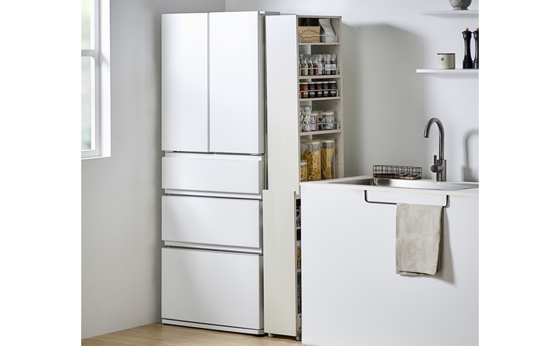 キッチン隙間収納ラック KSRーH200 ホワイト 隙間収納 すきま収納 ラック 20cm キッチンラック スリム キャスター付き ストッカー 収納 おしゃれ パントリー 棚 薄型 冷蔵庫横 洗面所 キッチン収納 アイリスオーヤマ ハイタイプ