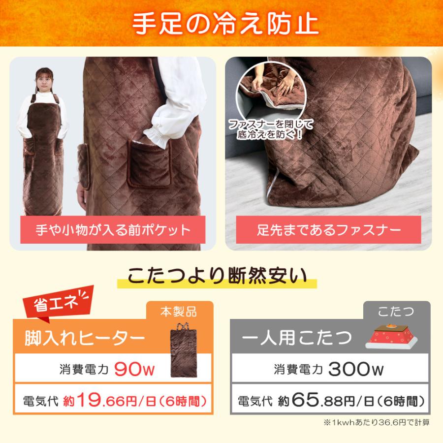 脚入れヒーター 着るだんぼくん 電気毛布 洗える 着るこたつ 歩けるこたつ 足入れヒーター 脚入れこたつ 電気毛布 ひざ掛け 敷きマット フットヒーター 足温器 着る毛布 足元暖房 SunRuck SR-TP116-DB